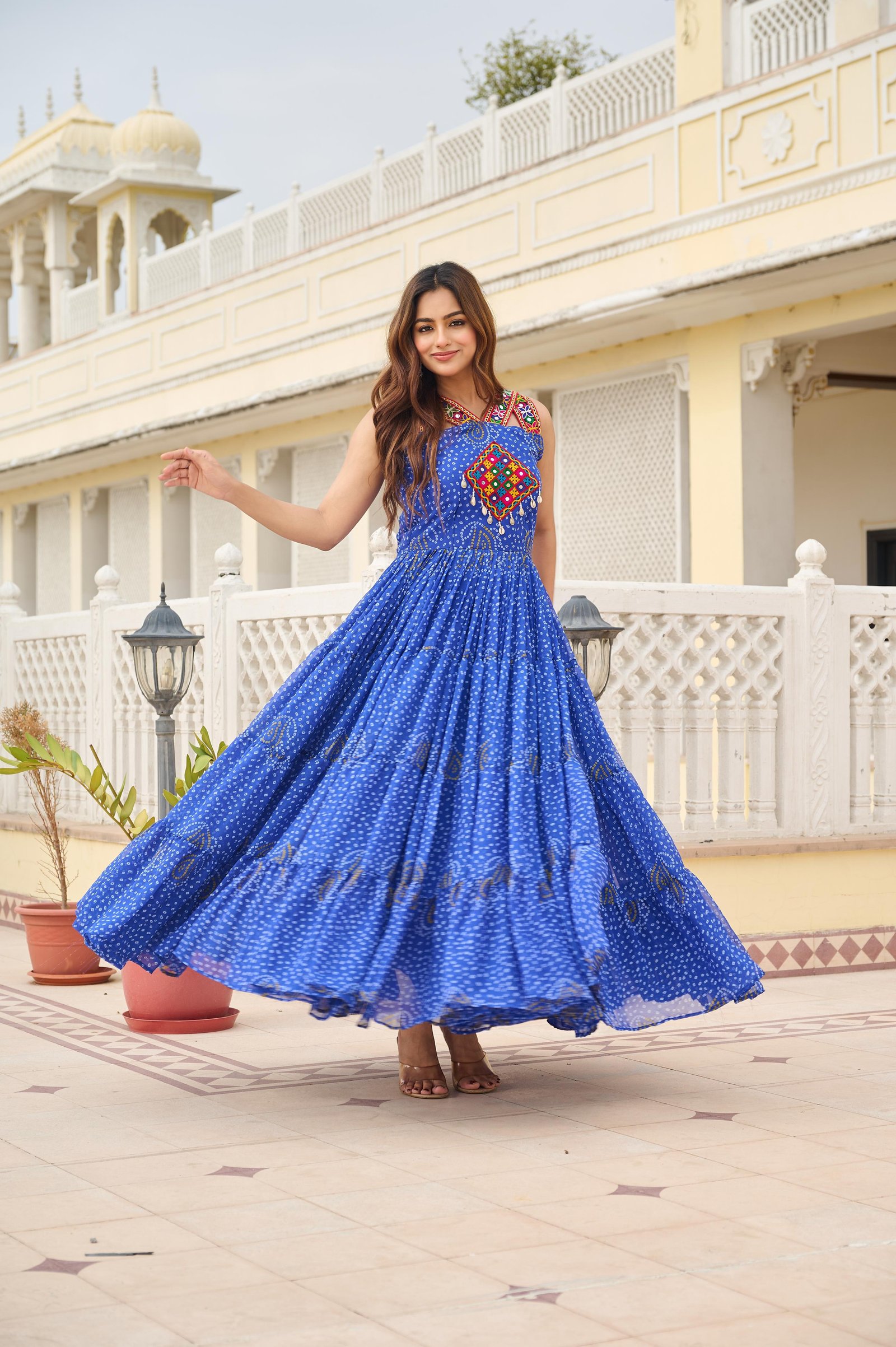Navratri Special Gamathi Work Gown