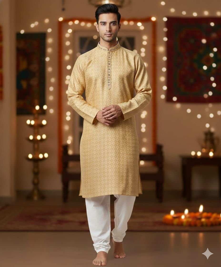 Jacquard Kurta